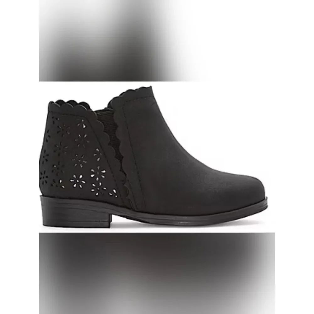 (W-4767) Thereabouts Toddler Girls Pima Flat Heel Booties Sz 5 - Picture 12 of 12